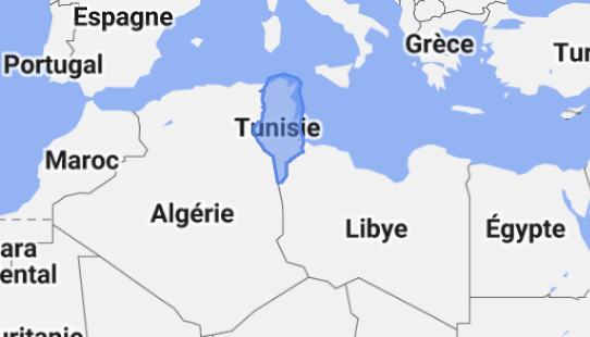 Carte Tunisie